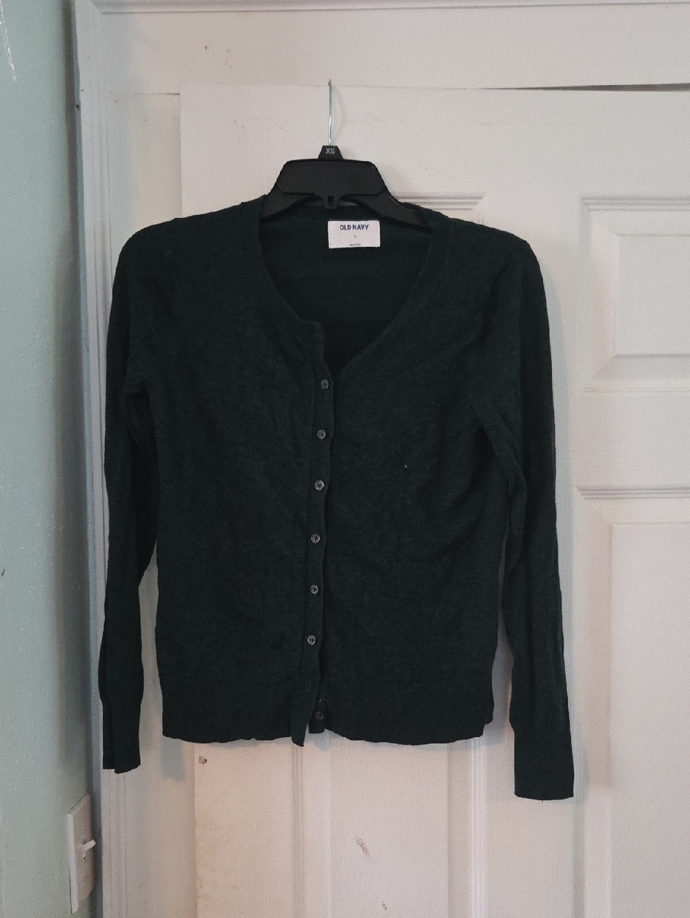Old Navy Women's Dark Green Button-Up Cardigan